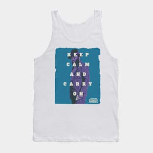 keep calm and carry on blue Babs olusanmokun Tank Top